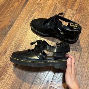 Black Dr. Martens Genna Cut Out Shoe Size 6